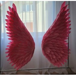 AILES ROSE À ACCROCHER AU MUR